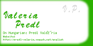 valeria predl business card